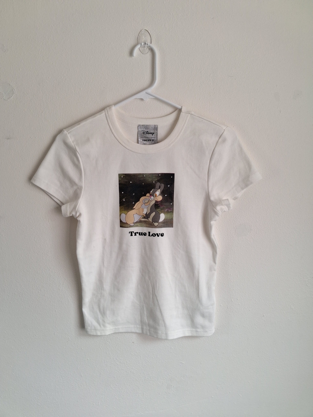 Disney Bambi 'True Love' Forever 21 Thumper Tee Shirt Blouse Medium